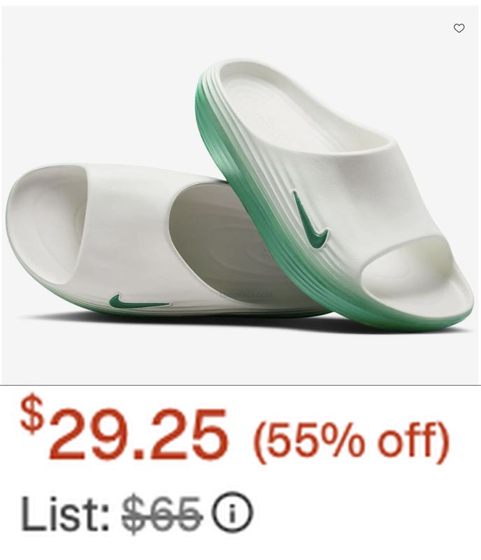 $29.25 NIKE REACTX REJUVEN8 SLIDES