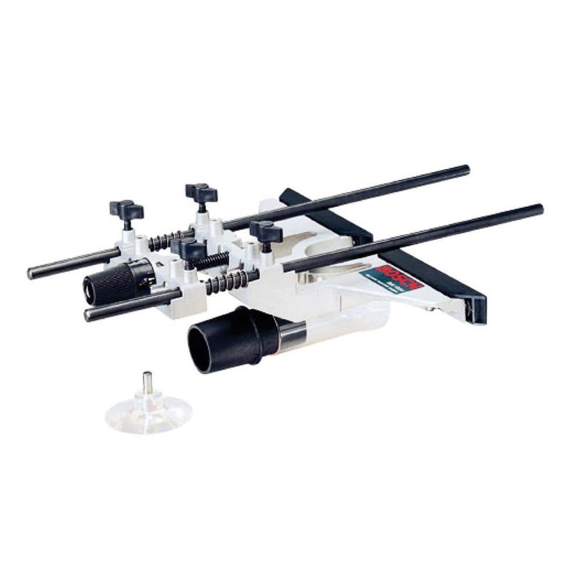 Bosch - Deluxe Router Edge Guide Accessory with Dust Extraction Hood and Vacuum Hose Adapter