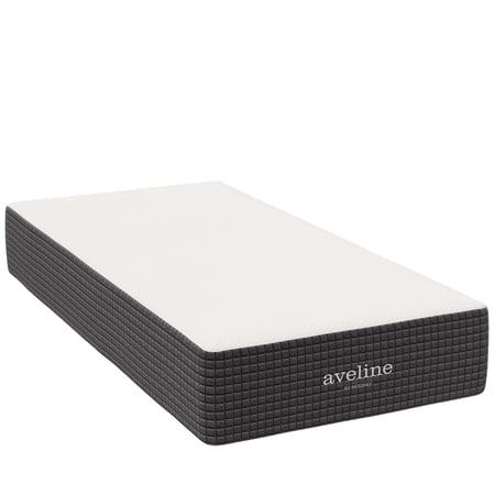 Modway Aveline 12" Modern Style Memory Foam Twin Mattress in White