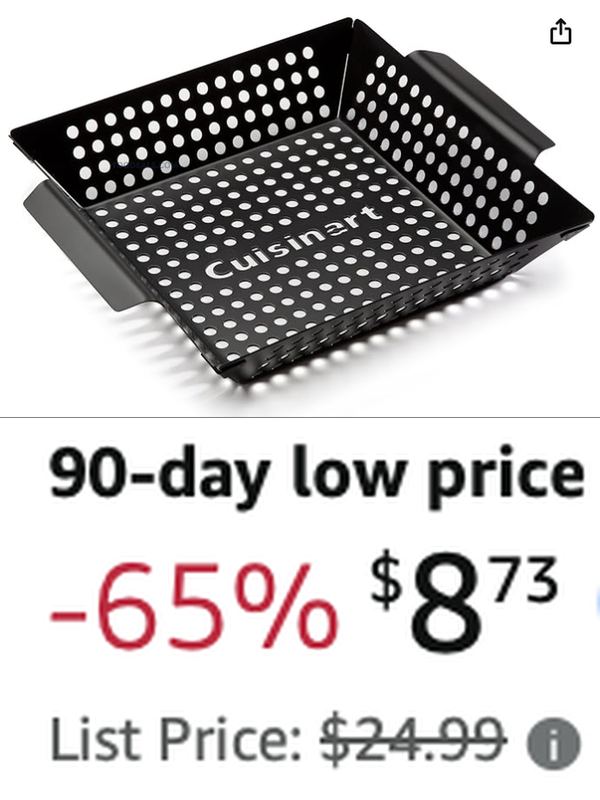 $24.99 CUISINART GRILLING BASKET FOR $8.73 🧑‍🍳 👀