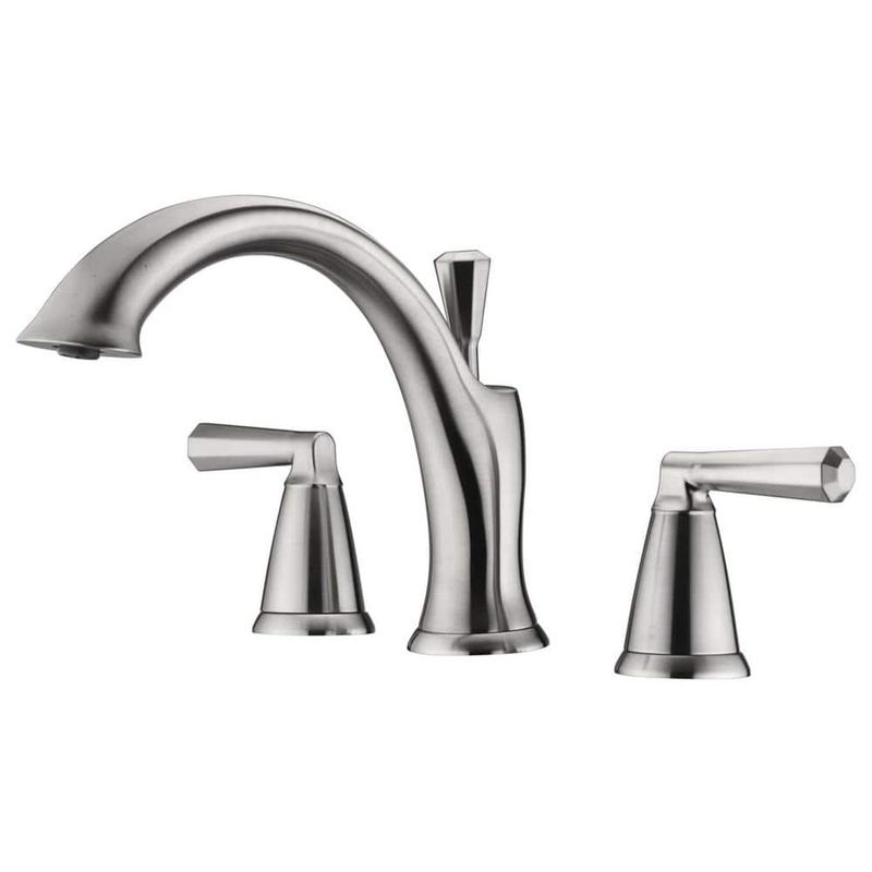 Ultra Faucets - Z 2-Handle Deck-Mount Roman Tub Faucet in Brushed Nickel