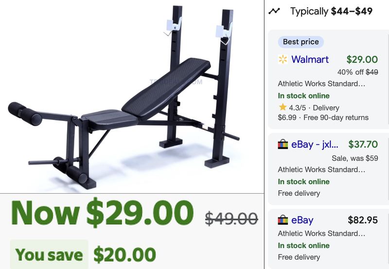 $29 WORKOUT BENCH @ WALMART 💪