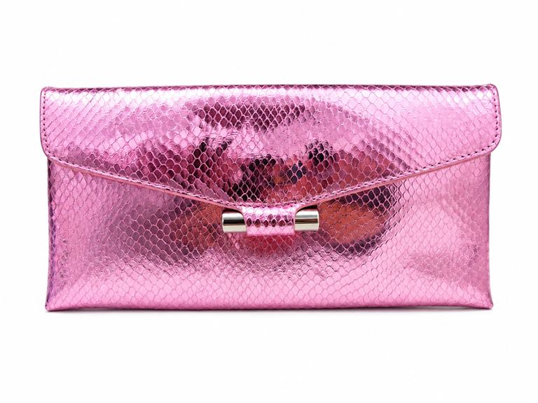 74% OFF: Stuart Weitzman Danika Metallic Clutch