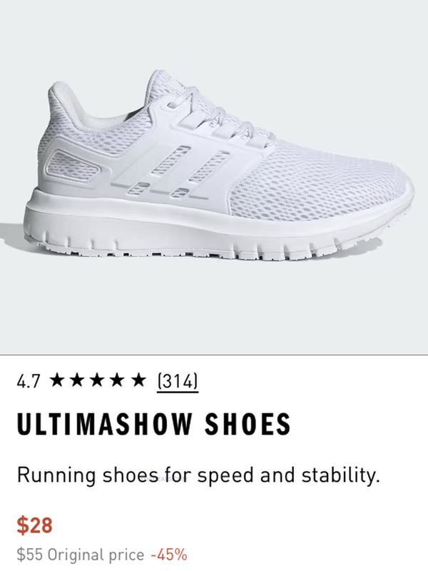 $28 ADIDAS ULTIMASHOW WOMEN'S SHOES