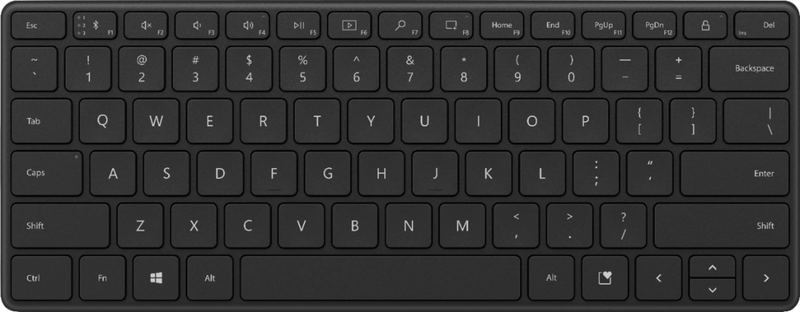 Microsoft - Designer Compact Wireless Keyboard - Matte Black