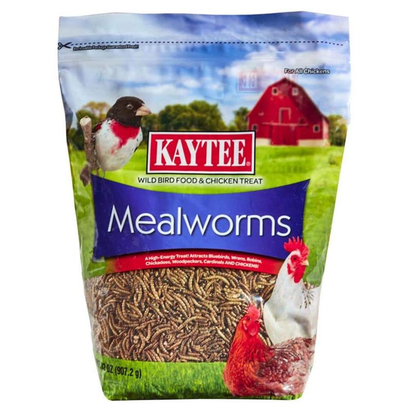 Kaytee - 32 oz. Wild Bird and Poultry Dried Mealworms Insect Bird Seed