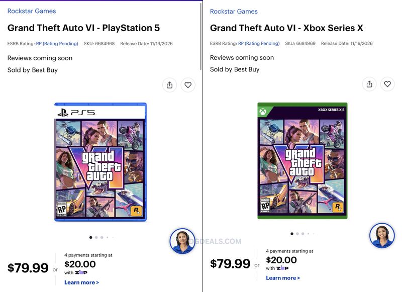 GTA VI preorders are live at Best Buy.