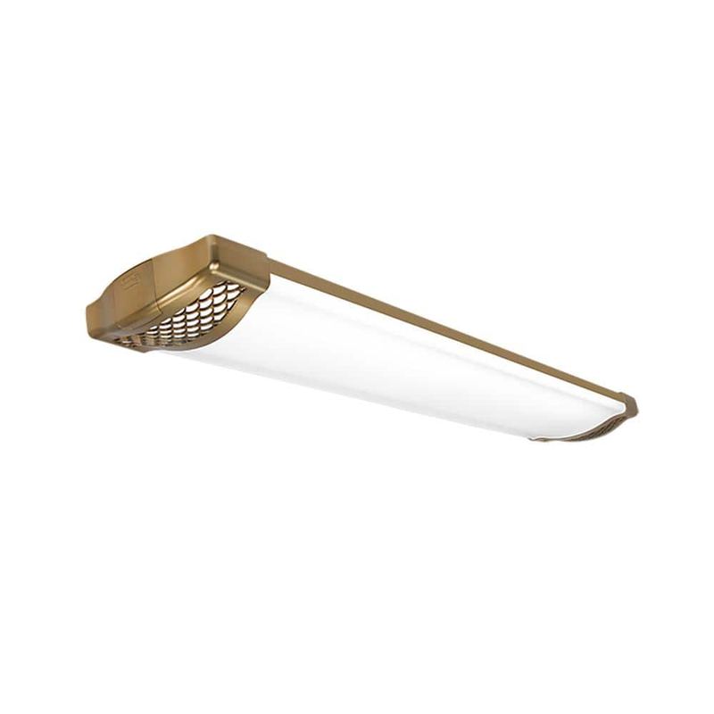 Commercial Electric - 8-Pack 4 ft. Matte Gold Honeycomb End Caps 5250LM 75W Integrated LED Wraparound Light Adjustable CCT Night Light