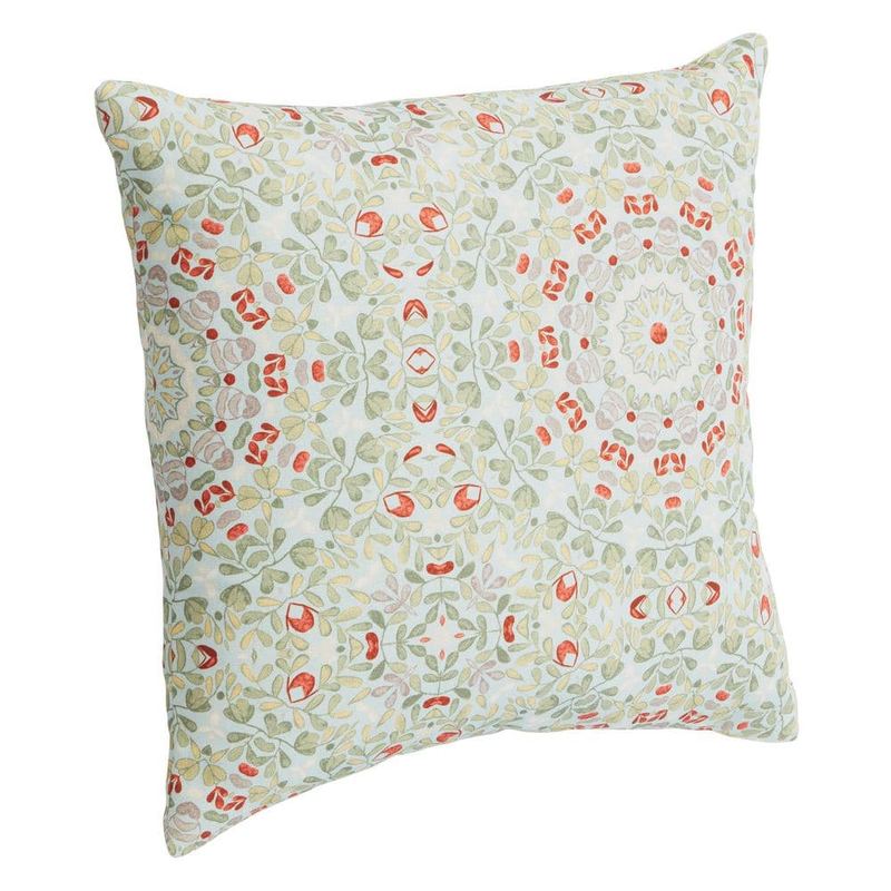 Hampton Bay - 18 in. x 18 in. Outdoor Patio Throw Pillow in Seabreeze Medallion