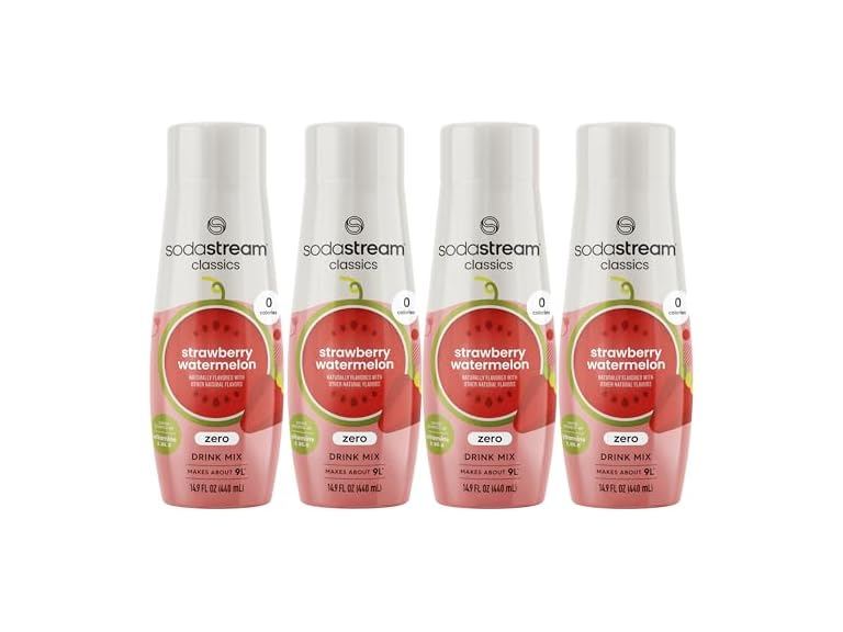 SodaStream Pack of 4 Zero Strawberry Watermelon