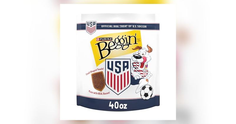 $16.99 PURINA BEGGIN' U.S. SOCCER DOG TREATS 40 OZ FOR $6.49