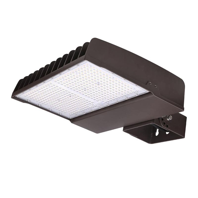 ETI LIGHTING - 1000-Watt Equivalent Bronze Integrated LED Flood Light Adjustable 34000-50000 Lumens and CCT with Photocell