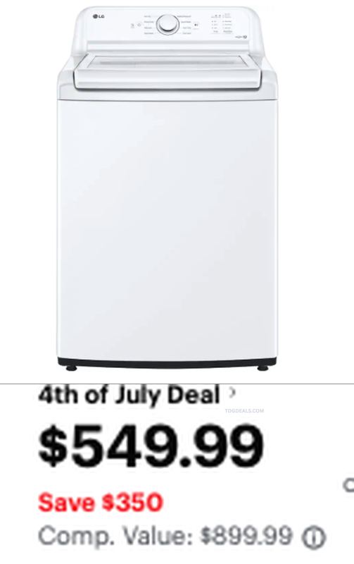 $899.99 LG TOP-LOAD WASHER NOW $549.99 👕🫧