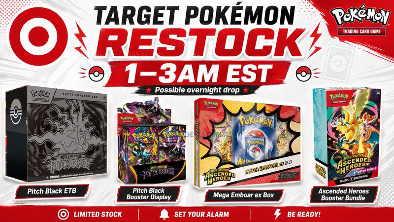 TARGET POKΓMON RESTOCK TONIGHT π¨