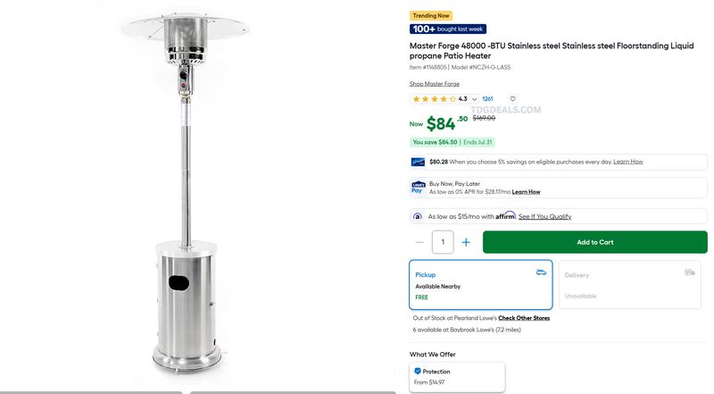 PATIO HEATER DEAL