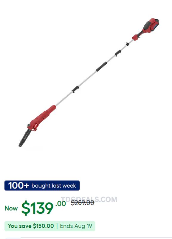 $289 TORO POLE SAW FOR $139