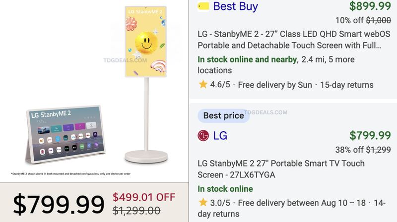 LG BACK TO SCHOOL SALE IS LIVE - STANDBYME 2 FOR $799.99 🔥