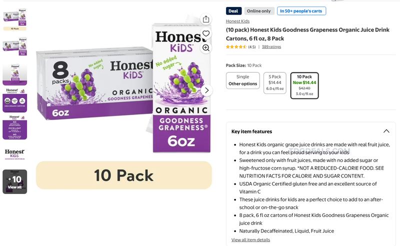 Walmart juice box deal π