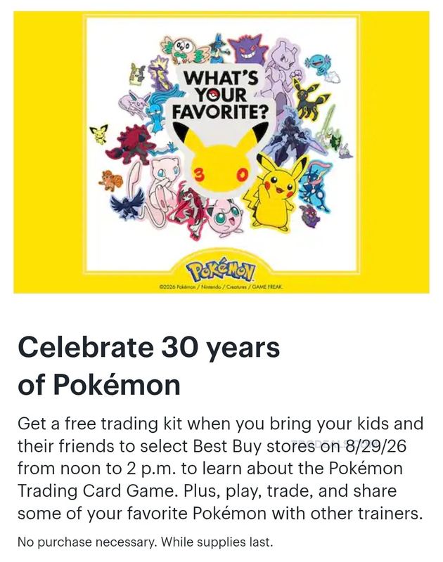 FREE POKÉMON TCG KIT AT BEST BUY
