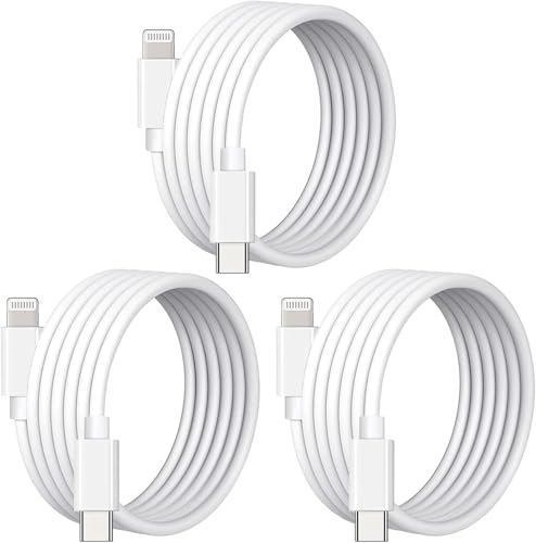 Ximytec [MFi Certified] USB C to Lightning Cable 3Pack 6FT iPhone Fast Charger Cable Type C Charging Cord Compatible with iPhone 14 13 13 Pro Max 12 12 Pro Max 11 XS XR X 8 iPad,White