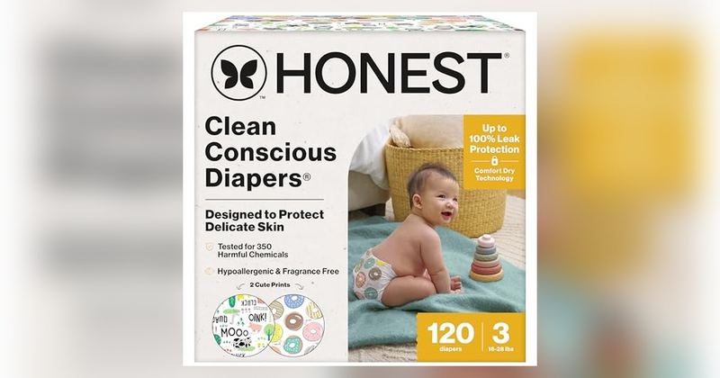 $44.99 HONEST COMPANY SIZE 3 DIAPERS, 120 COUNT FOR $26.99