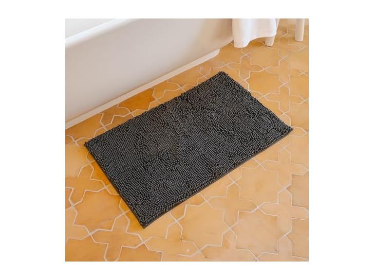 Highly Absorbent Bath Rug - Elegant Gray