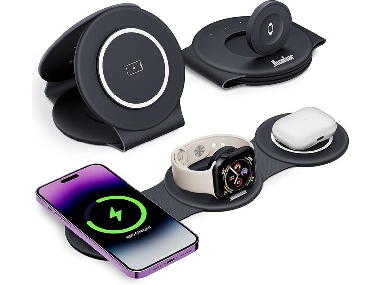 76% OFF: Hicober 3-in-1 Wireless Magnetic Foldable Charging Station for Apple