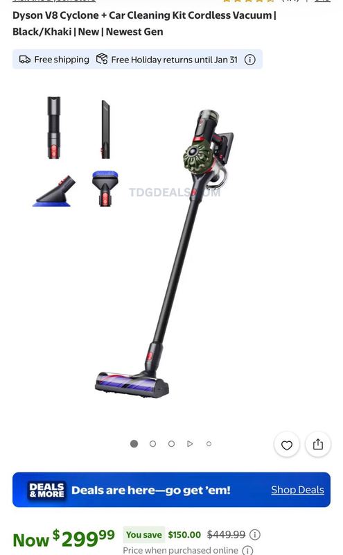 Dyson V8 Cyclone Cordless Vacuum — $299 at Walmart!