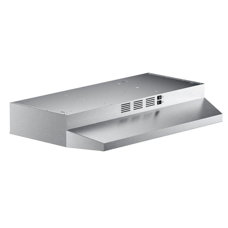 VIKIO - 30 in. 300 CFM Ductless Convertible Under Cabinet Range Hood in Stainless Steel with LED Light, Filter and 2-Way Venting