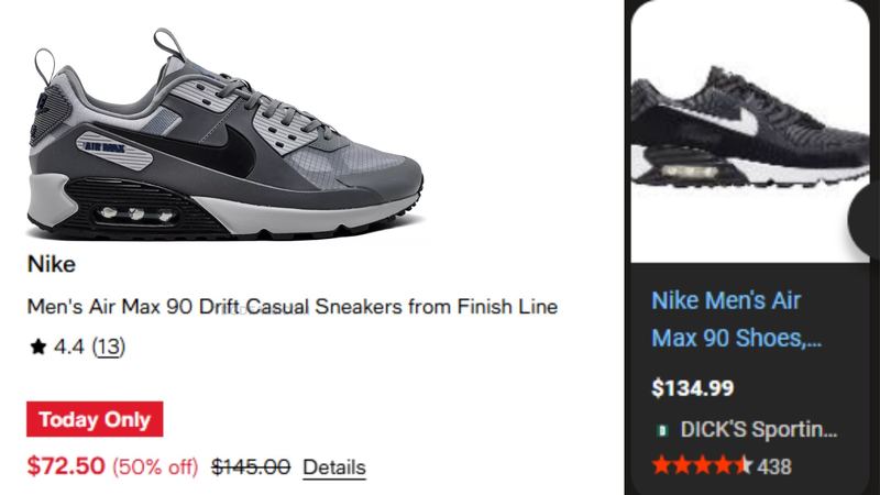 NIKE AIR MAX 90 DRIFT SNEAKERS $73 AT MACYS