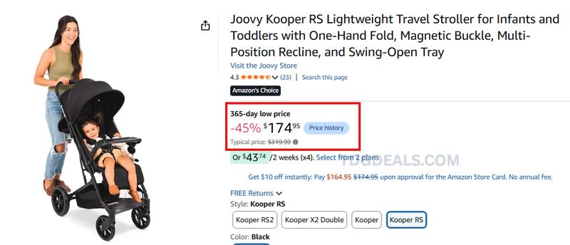 45% OFF JOOVY TRAVEL STROLLER 👀