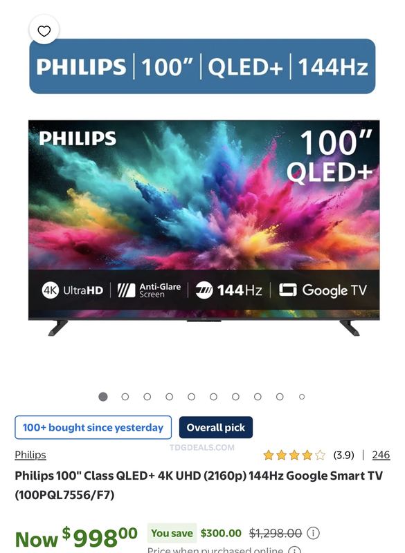 MASSIVE 100” TV DEAL AT WALMART