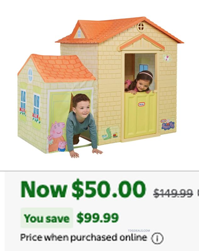 $149.99 LITTLE TIKES PEPPA PIG PLAYHOUSE FOR $50