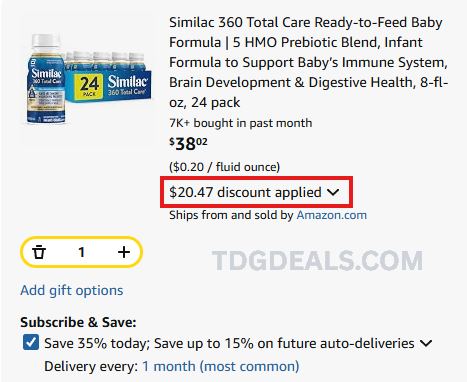 SIMILAC 360 TOTAL CARE $38.02 👶
