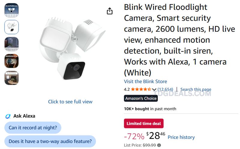 BLINK FLOODLIGHT CAMERA DEAL 🚨