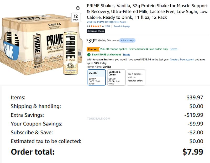 PRIME SHAKES 12-PACK — $14.99