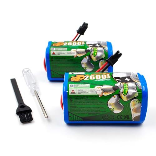 elxjarenergy (2-Pack) 14.8V 2600mAh Li-ion Battery Compatible with Eufy RoboVac LR30 L35 LR20 Hybrid+ T2996011 CMICR18650F9M-4S1P Robot Vacuum Cleaners