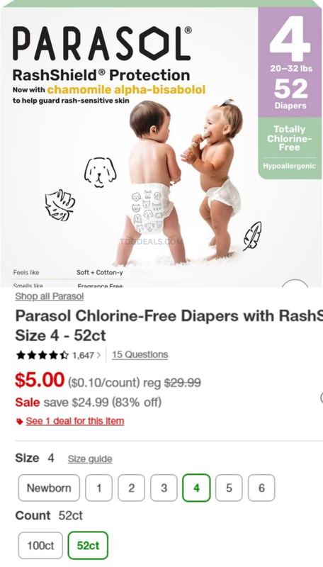 PARASOL DIAPERS AS LOW AS $5 AT TARGET