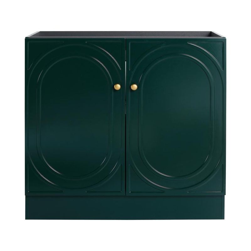 UPIKER - Sheffield 35.06 in. W x 19.5 in. D Freestanding Bath Vanity Cabinet without Top in Light Dark Green Unassembled
