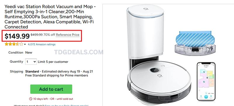 YEEDI ROBOT VACUUM $149.99 🧹