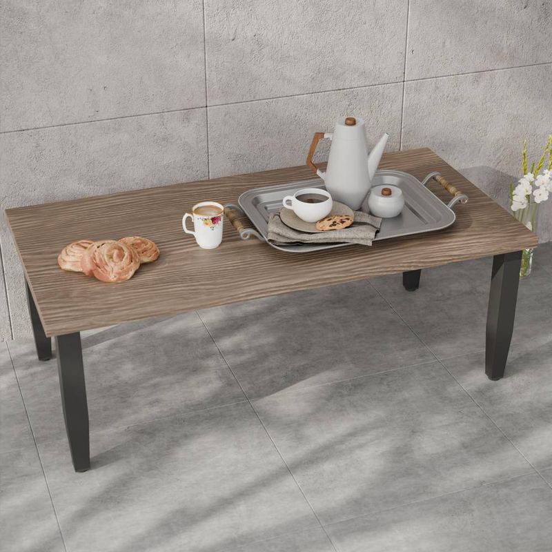 EAGLE PEAK - Wood Grain Rectangular Outdoor Patio Coffee Table