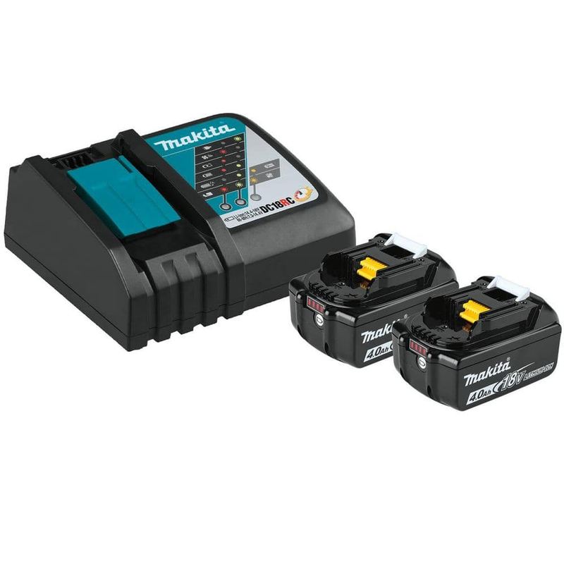 Makita - 18-Volt LXT Lithium-Ion Battery and Rapid Optimum Charger Starter Pack (4. 0Ah)