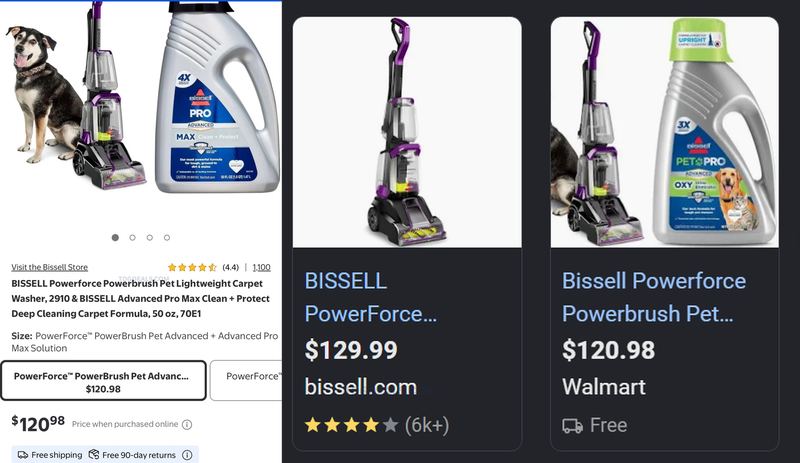 $120.98 BISSELL CARPET CLEANER BUNDLE