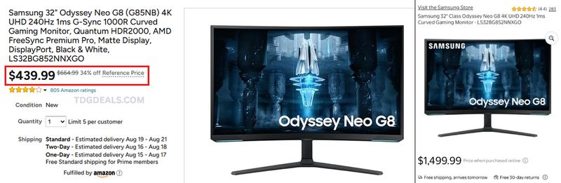 $225 OFF SAMSUNG ODYSSEY NEO G8
