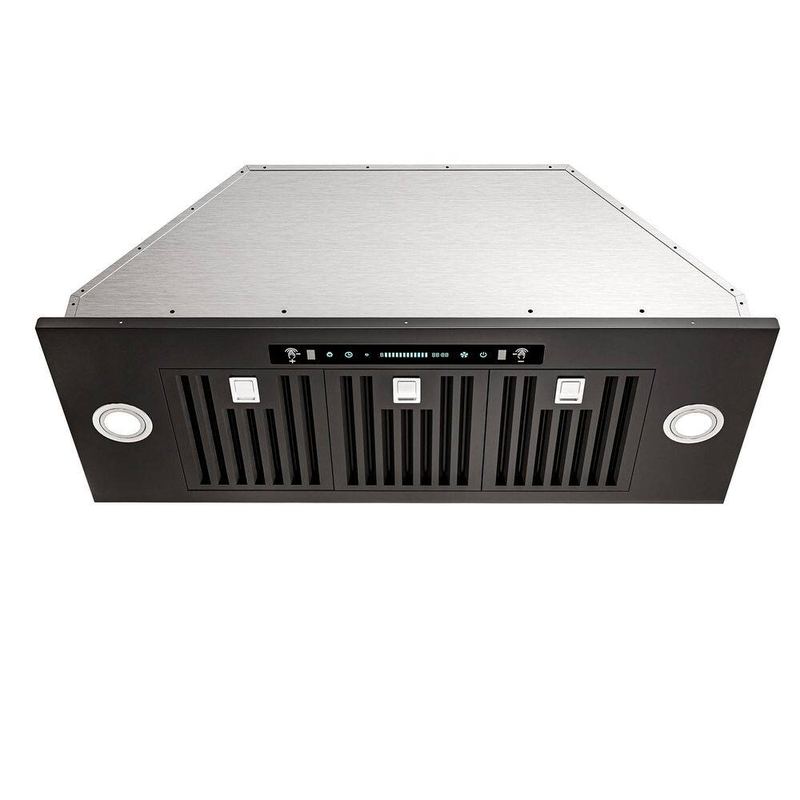 Airmeet - 36 in. 900 CFM Convertible Insert Range Hood in Black Stainless Steel with 4 Speed Gesture and Touch Control