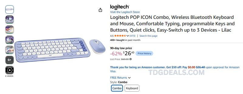 SAVE 62% ON A LOGITECH KEYBOARD & MOUSE 💜