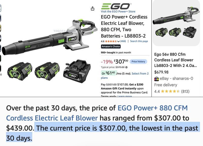 LOWEST PRICE IN 30 DAYS ON EGO POWER+ KIT 🚨