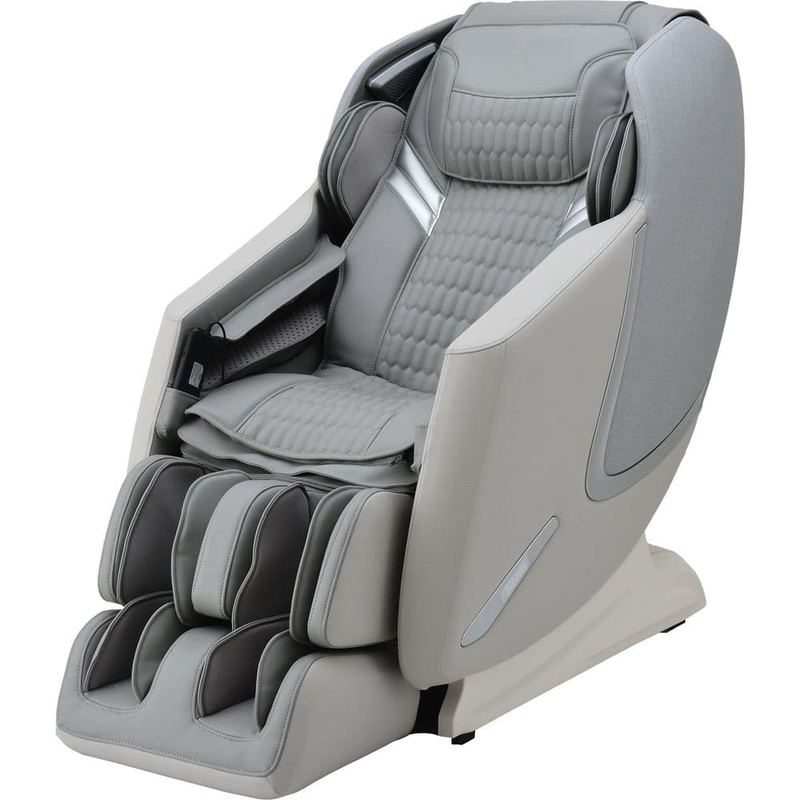 TITAN - Prestige LE Series Taupe Reclining Faux Leather 3D Massage Chair with Foot Rollers, Zero Gravity, and Full Body Heating