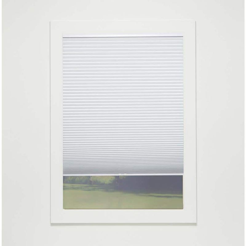 Perfect Lift Window Treatment - White Cordless Blackout Eco Polyester Cellular Shades - 18 in. W x 36 in. L