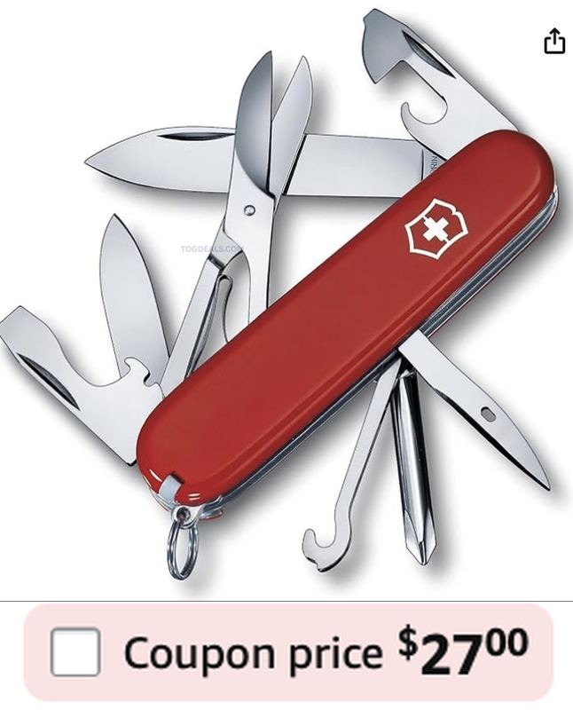 $27 VICTORINOX SWISS ARMY SUPER TINKER POCKET TOOL